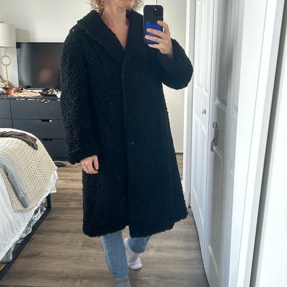 Vintage Persian Curly Lamb Fur Coat